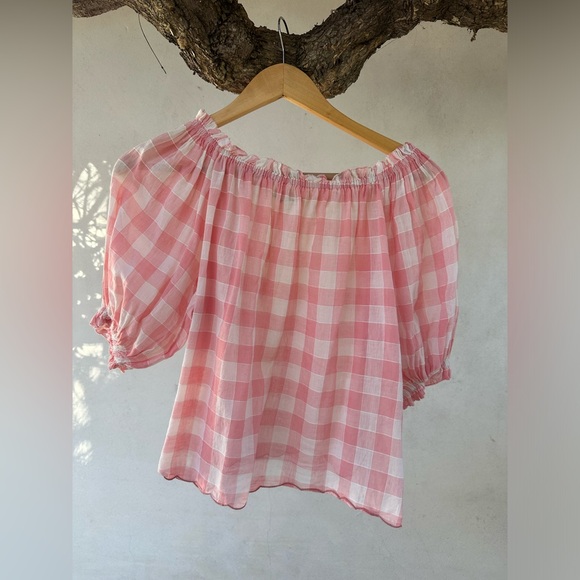The Great. The Garland Top - pink & white gingham - size 0 - Picture 4 of 7